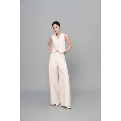 RUBIES Harae Pants - Quần Dài Nữ Vải Linen Bột Ống Suông Rộng