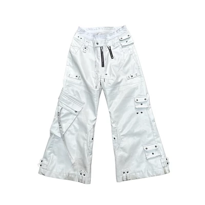 QUẦN WHITE GHIDØRAH LEATHER CARGO PANTS