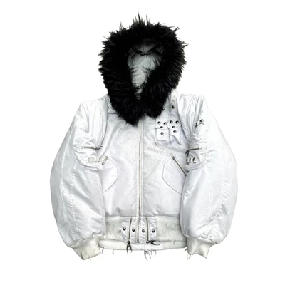 ÁO COZY CHAOS WHITE REVERSIBLE BOMBER JACKET
