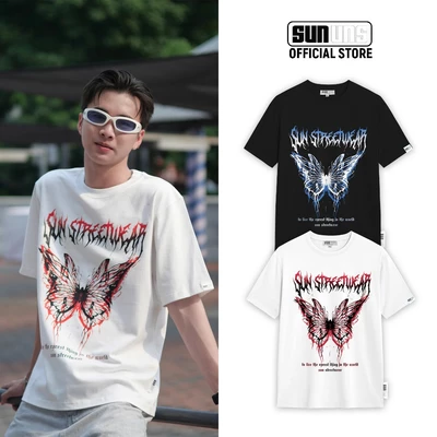 Áo Thun Local Brand Nam Nữ Áo Phông Form Rộng Unisex SUN Cổ Tròn Tay Ngắn Oversize 100% Cotton SUN27