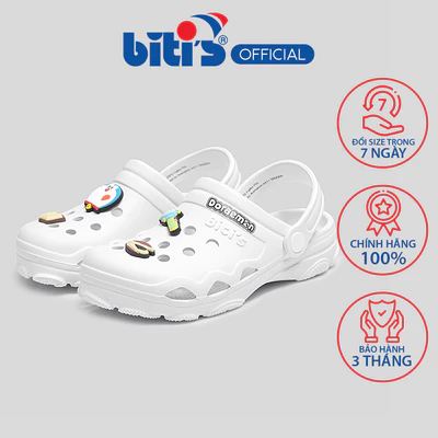 Dép Eva phun Bé trai Doremon BEB004822TRG (Trắng)