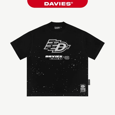 Áo hiphop đường phố DAVIES in họa tiết full form rộng tay ngắn màu đen nam, nữ Rebellious Tee| D-T29