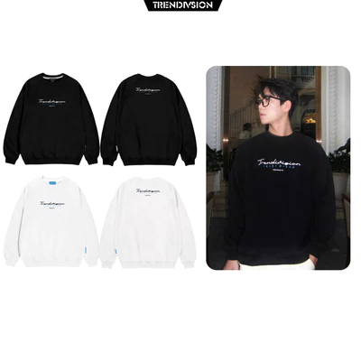 Áo Sweater Nỉ Bông TRENDIVISION Premium Boxy Form Châu Âu Dáng Rộng Unisex Nam Nữ Local Brand TD02