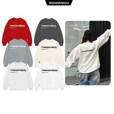 Áo Sweater Nỉ Bông TRENDIVISION Premium Boxy Form Châu Âu Dáng Rộng Unisex Nam Nữ Local Brand TD05