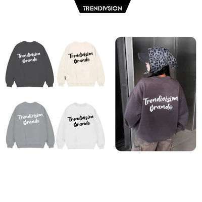 Áo Sweater Nỉ Bông TRENDIVISION Premium Boxy Form Châu Âu Dáng Rộng Unisex Nam Nữ Local Brand TD01