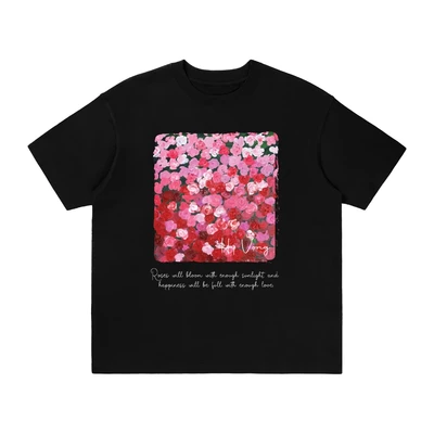 Hy vọng Hoa Hồng - Áo thun nam, nữ in tranh - Áo thun unisex cotton siêu thoáng mát