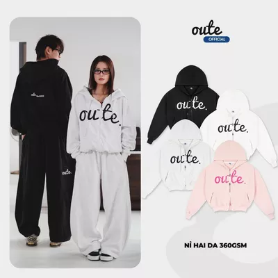 [KHÔNG XÙ LÔNG] Áo Khoác Nỉ Hoodie Zip Outerity Big Logo Form Boxy Nỉ Hai Da Unisex Nam Nữ  / Dreamer Collection