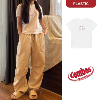 Áo thun babytee "Hạnh phúc" vải cotton 250gsm cao cấp, ôm dáng chuẩn form fit dày dặn