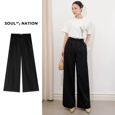 [GIÁ TRẢI NGHIỆM] Quần Trouser Nữ Ống Rộng chất liệu lụa, đứng form, thoáng mát, hạn chế nhăn khi mặc - SOUL OF A NATION
