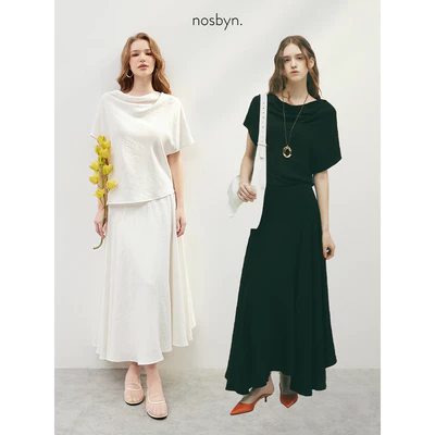 Nosbyn - Chân Váy Dài Xòe Tơ Gân Cao Cấp Nữ Tính - N502-S002