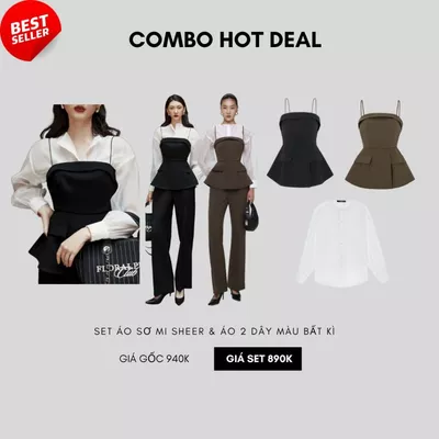 COCO SIN - Áo 2 Dây Thiết Kế Phối Túi