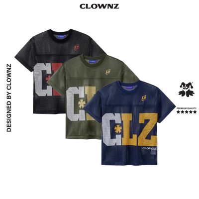 [VOUCHER 100K] Áo phông ClownZ Boxy Mesh T-shirt CLZ* áo đẹp cổ tròn vải mesh cao cấp áo thun nam nữ unisex