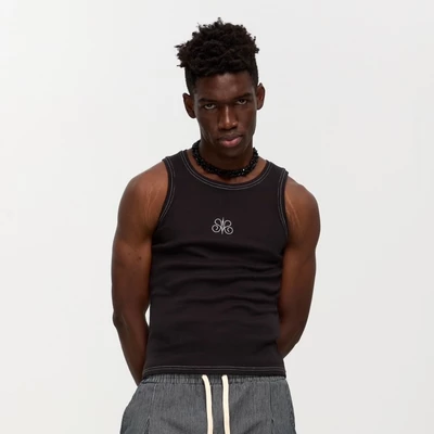 Áo TANK TOP NAM thêu LOGO (có Trắng và Đen)