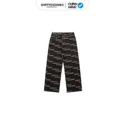 Quần DirtyCoins Denim Baggy Frayed Logo