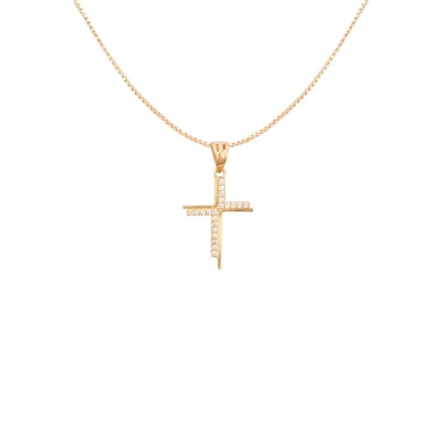 Dây Chuyền Thánh Giá Gold Đính Hạt