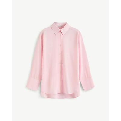 Áo Sơ Mi Nữ Tay Dài Vải Trơn Form Loose - Routine 10S25SHLW003