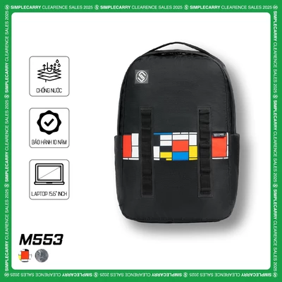 Balo Đi Học Đi Làm SimpleCarry M553 Nam Nữ, Kích Thước Lớn, Đựng Vừa Laptop 15.6 Inch