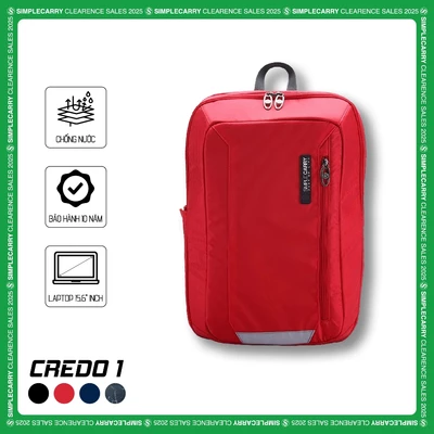 Balo Hàn Quốc Nam Nữ SimpleCarry Credo 1 Nhiều Màu, Vải Dạ Quang, Đựng Vừa Laptop 15.6 Inch