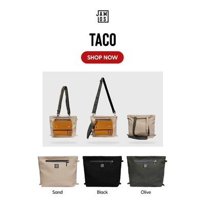Buffet Taco - Túi vải canvas dáng cơ bản lắp ráp sáng tạo đa năng đeo chéo Jamlos
