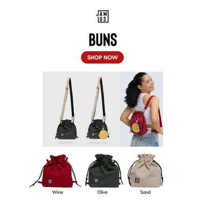 Buffet Buns - Túi vải canvas dáng bucket miệng rút sáng tạo lắp ráp đa dạng kiểu đeo Jamlos