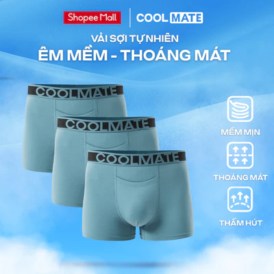 [OUTLET - KHÔNG ĐỔI TRẢ]Combo 3 Quần Lót Trunks khe moi Lenzing Modal vải êm mềm mịn Coolmate