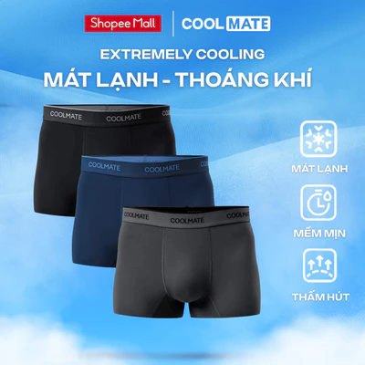 [TẶNG COMBO TẤT ĐƠN 329K]Combo 3 Quần Lót Nam Trunk Ice Cooling II mát lạnh thoáng mát Coolmate