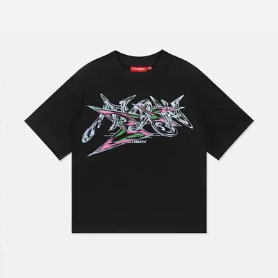 Áo thun NEEDS OF WISDOM Glitch Tee - Black - Local Brand Chính Hãng
