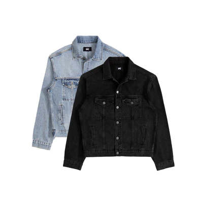 MAHU - ÁO KHOÁC DENIM WASH BẠC OVERSIZE UNISEX