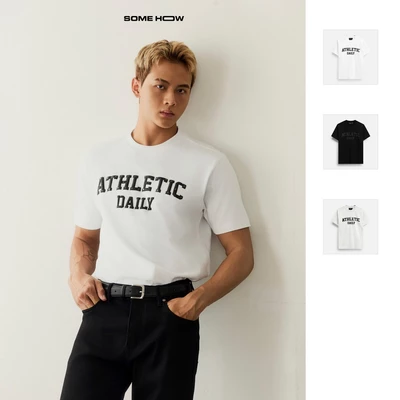  Áo Thun Nam Daily Wear Emboss, Chất Vải Cotton 2 chiều Thoải Mái, AT0281, SOME HOW STORE