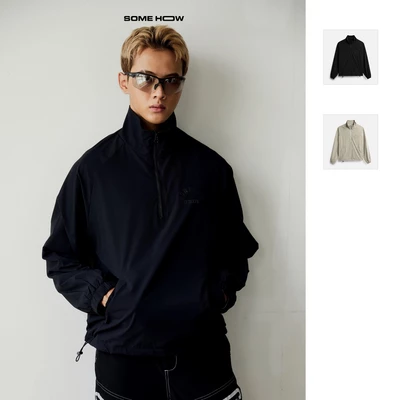 Áo Khoác Nam Halfzip Parachute, Chất Vải Si Giãn Thoải Mái, AK0079, SOME HOW STORE