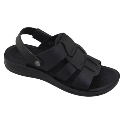 Sandal đế bằng nam Bita's SUM.129 (Đen + Nâu + Vàng bò)