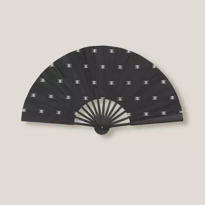 Eleven - Quạt cầm tay in logo Monogram Folding - màu Đen