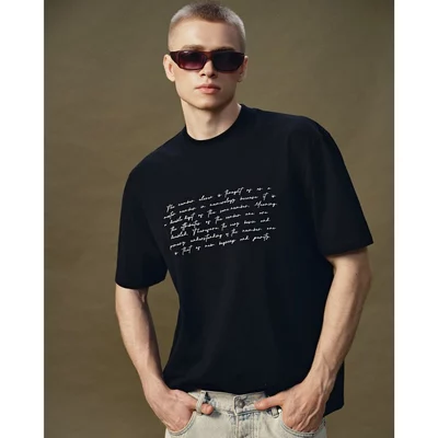 Eleven - Áo thun unisex nam nữ Printed Means Small - màu Đen