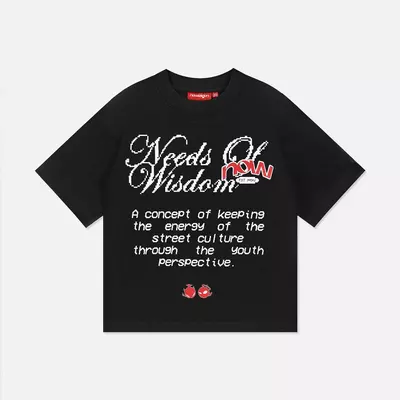Áo thun NEEDS OF WISDOM Script Tee - Black - Local Brand Chính Hãng