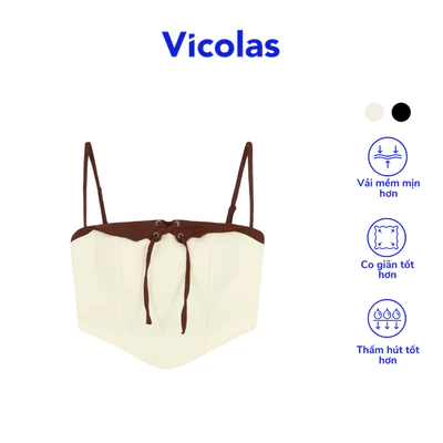 Áo Corset hai dây nữ Vicolas, áo kiểu form ôm tôn dáng cá tính - VICO55 [CÓ MÚT NGỰC, DÂY KÉO BÊN HÔNG SỬ DỤNG TIỆN LỢI]