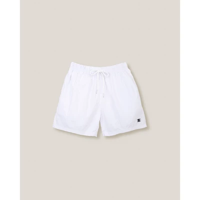 Eleven - Quần Nỉ Short Thêu Mono | Màu Trắng