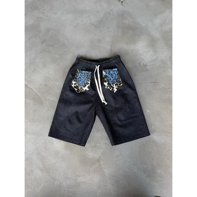 Quần lửng DENIM BERMUDA JORTS unisex túi da beo