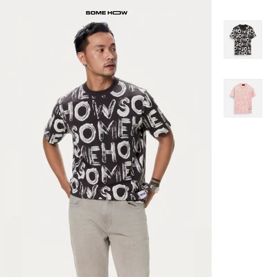 Áo Thun Nam Regular Grand Typo, Chất Vải Cotton Thoải Mái, AT0269, SOME HOW STORE