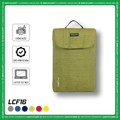Túi Chống Sốc Laptop 15.6 Inch SimpleCarry LCF16 Nhiều Màu, Nắp Gai Dính, Có Quai Xách Tiện Lợi
