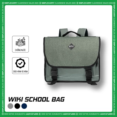 Balo Đi Học Cho Bé Nam Nữ SimpleCarry Wiki School Bag Hình Chữ Nhật, Có Dây Đeo Phản Quang