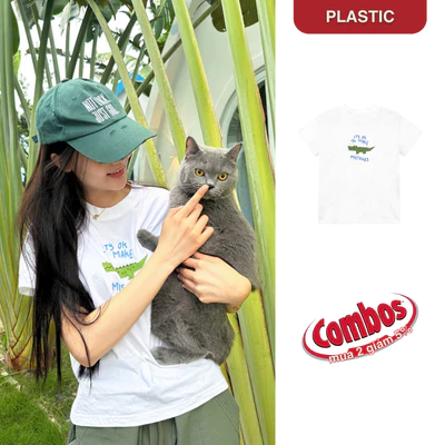 Áo thun babytee "Cá sấu" vải cotton 250gsm cao cấp, ôm dáng chuẩn form fit dày dặn