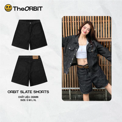 Quần Short Denim The ORBIT - SLATE RAW DENIM SHORT - Local Brand Chính Hãng