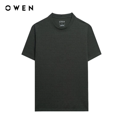 Owen - Áo T-shirt Relaxfit TSN253674 màu Rêu chất liệu CVC Spandex