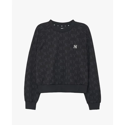 MLB - Áo sweatshirt nữ cổ tròn tay dài Monogram_3FMTM2034-50BKS
