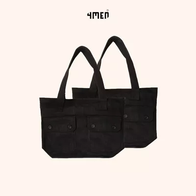 Túi tote thời trang phong cách trẻ trung 4MEN TX018 túi xách jean bền bỉ cứng cáp đứng form