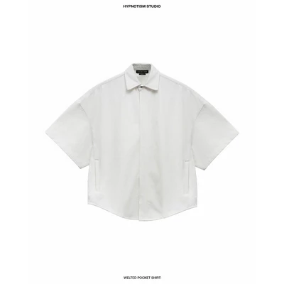 HYPNOTISM | WELTED POCKET SHIRT - Áo sơ mi kaki form boxy có túio