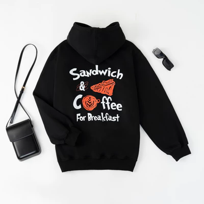 Áo Khoác Nỉ Hoodie Sandwich & Coffee Form Rộng Nam Nữ Unisex, Áo Hoodie Khoá Kéo Có Mũ Cao Cấp Chất Nỉ Bông