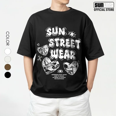 Áo Phông Local Brand Nam Nữ Unisex SUN Cổ Tròn Tay Ngắn Oversize 100% Cotton Áo Thun Nam Nữ Mã SUN37
