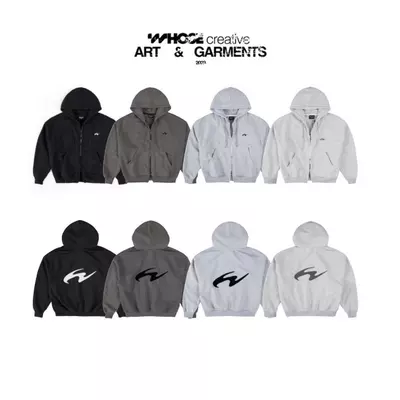 RUFFLE HOODIE ZIP - Áo khoác thêu xù khoá kéo 2 đầu (Có túi trong) Whose Studio