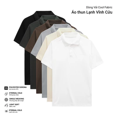 Áo Polo Nam Hidden Placket Cool Fab, Chất Vải CT-PL-SP Thoải Mái, PL0098,SOME HOW STORE